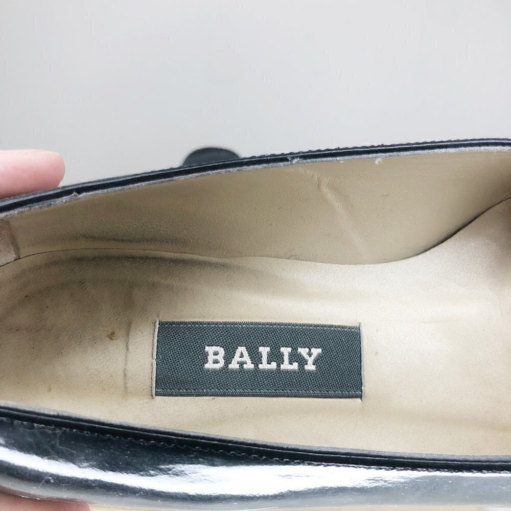 Bally Black Patent Leather Block Heel Almond Toe Pumps Shoes Womens Size 5.5 US - Picture 5 of 6